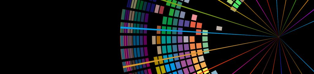 Colorimetria. Barras de colores sobre un fondo negro